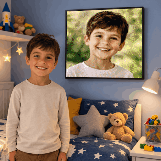 Mosaique brique LEGO enfant